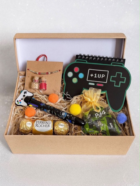 Gaming-themed Rakhi gift hamper